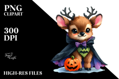 Cute Baby Elk Halloween PNG Product Image 2