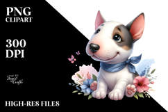 Baby Bull Terrier with Big Eyes PNG Product Image 2