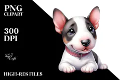 Baby Bull Terrier with Big Eyes PNG Product Image 2