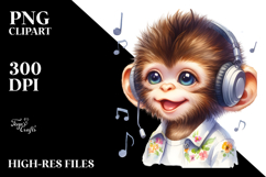 Cute Energetic Baby Monkey, High-Res PNG Product Image 2