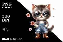 Colorful Baby Cat Funny Clipart Product Image 3