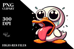 Dramatic Duck with Wide Eyes PNG Product Image 2