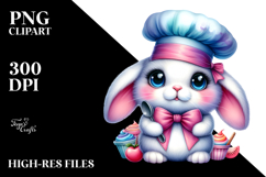Colorful Vibrant Bunny with Big Eyes, PNG Product Image 2