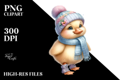 Funny Baby Duck with Huge Eyes PNG Product Image 2