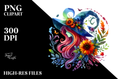 A Watercolor Witch PNG Product Image 2