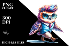 Cute Baby Owl Running PNG Product Image 2