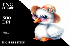 Cute Baby Swan Sunglasses | Sublimation | Clipart Product Image 3