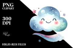 Simple Smiling Cloud, Transparent PNG Product Image 2