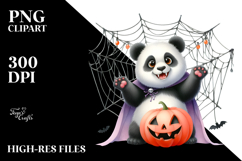 Funny Watercolor Panda in Spider Web | Sublimation | Clipart Product Image 2