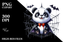 Funny Watercolor Panda in Spider Web | Sublimation | Clipart Product Image 2