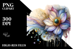 Abstract Anemone Stained PNG Product Image 2