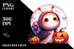 Cute Baby Snail Halloween PNG Product Image 3
