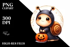 Cute Baby Snail Halloween PNG Product Image 1