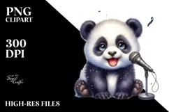 Singer Look Baby Panda PNG Product Image 2