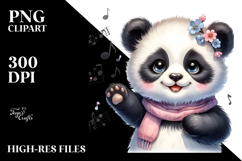 Singer Look Baby Panda PNG Product Image 2