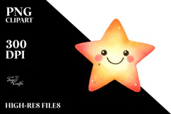 Simple Smiling Star, Transparent PNG Product Image 2