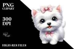 Cute West Highland White Terrier, Transparent PNG Product Image 2