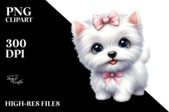 Cute West Highland White Terrier, Transparent PNG Product Image 2