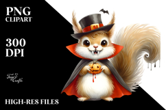 Funny Squirrel Vampire, PNG Product Image 2