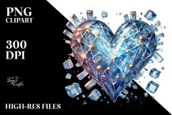 Metallic 3D Heart PNG Product Image 2