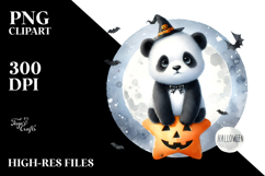 Cute Baby Panda Halloween PNG Product Image 2