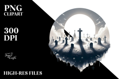 Simple Graveyard Painting PNG Product Image 2