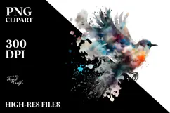 Grungy Bird, Transparent PNG Product Image 2