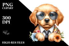 Golden Retriever Watercolor Clipart Product Image 2