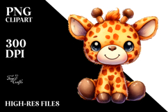 Vibrant Brownish Giraffe Plush Clipart Product Image 2