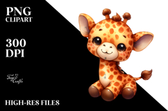Vibrant Brownish Giraffe Plush Clipart Product Image 2