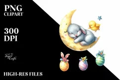 Easter Bunny Clipart |T-shirt, Mug PNG Product Image 8