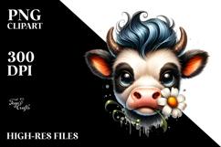 Funny Baby Cow, PNG Product Image 2