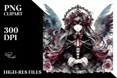 Watercolor Gothic Girl | Summer Sticker Product Image 3
