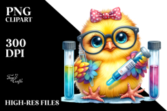 Baby Chicken with Test Tube PNG Product Image 2