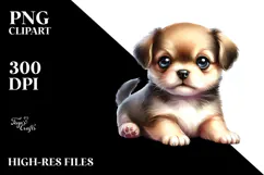 Baby Puppy with Big Eyes, PNG Product Image 2