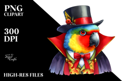 Colorful Vampire Parrot | Clipart Product Image 2