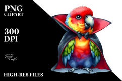 Colorful Vampire Parrot | Clipart Product Image 2