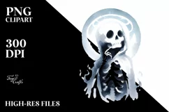 Colorful Halloween Style Drawing with Lost Soul | Product Image 1