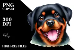 Cute Baby Rottweiler, PNG Product Image 2