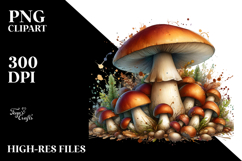 Mushroom Watercolor Splash PNG Product Image 2