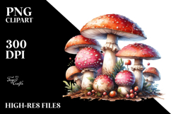 Mushroom Watercolor Splash PNG Product Image 2