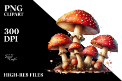 Mushroom Watercolor Splash PNG Product Image 2