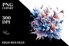 Glossy Lobelia with Material | Watercolor Clipart Product Image 1