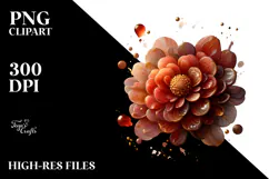 Abstract Glossy Marigold Made of PNG Product Image 2