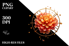 Abstract Glossy Marigold PNG Product Image 2