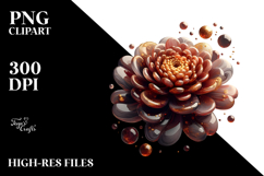 Abstract Glossy Marigold PNG Product Image 2