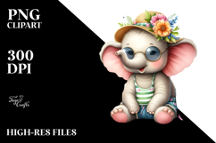 Baby Elephant Beachwear PNG Product Image 2