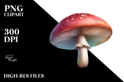 Pastel Mushroom Watercolor, PNG Product Image 2