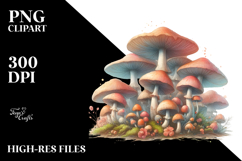 Mushroom Watercolor Splash PNG Product Image 2
