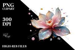Abstract Glossy Orchid PNG Product Image 2